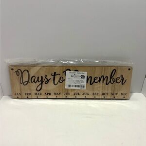 Wooden Calendar Days to Remember